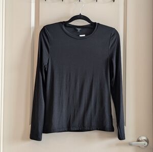NWT Express Women's Double-Layer Black Long Sleeve Tee